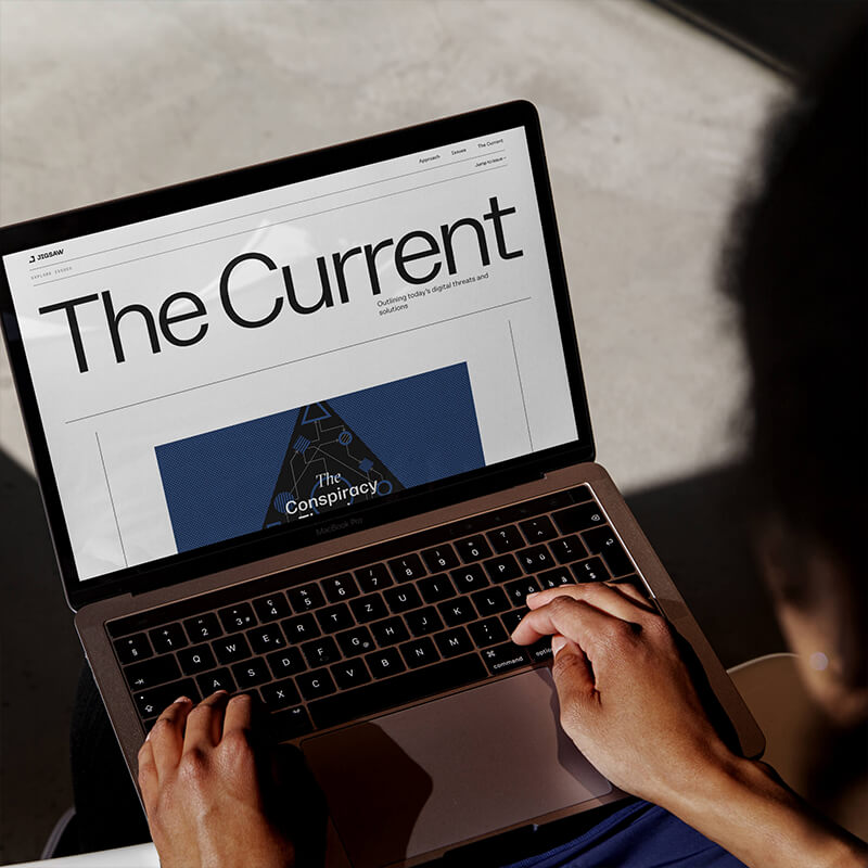 The Current on a laptop